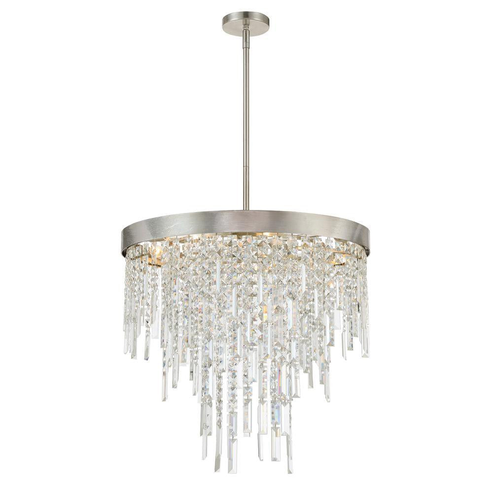 Crystorama Winfield 6 Light Chandelier Antique Silver
