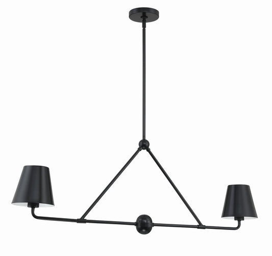 Crystorama Xavier 2 Light Chandelier Vibrant Gold