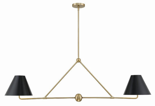 Crystorama Xavier 4 Light Chandelier Matte Black