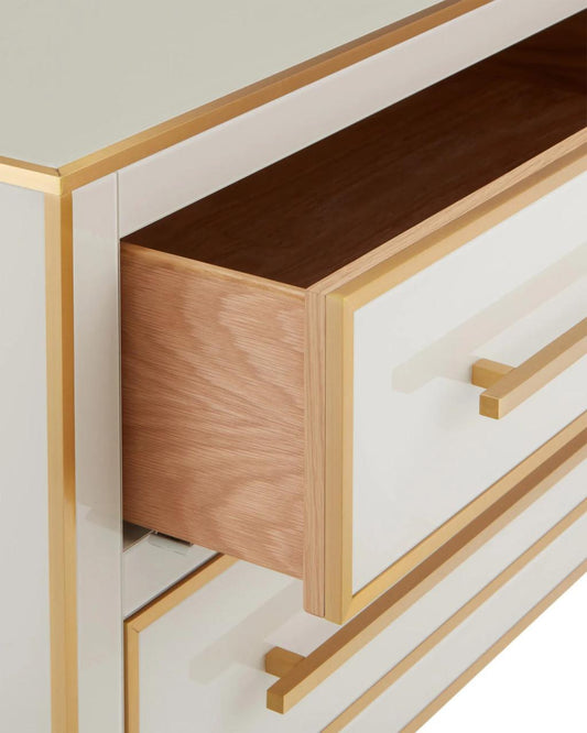 Currey and Company Arden Ivory Chest