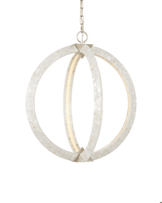 Currey and Company Arietta White Orb Chandelier