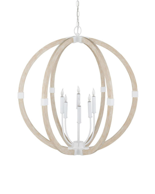 Currey and Company Bastian Sandstone Orb Chandelier