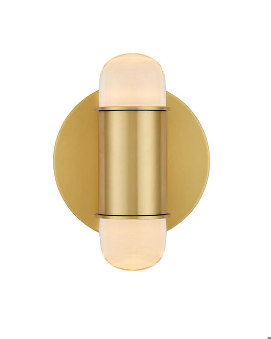 Currey and Company Capsule Brass Wall Sconce