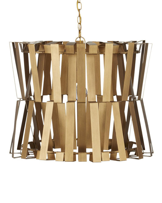 Currey and Company Chaconne Brass Chandelier