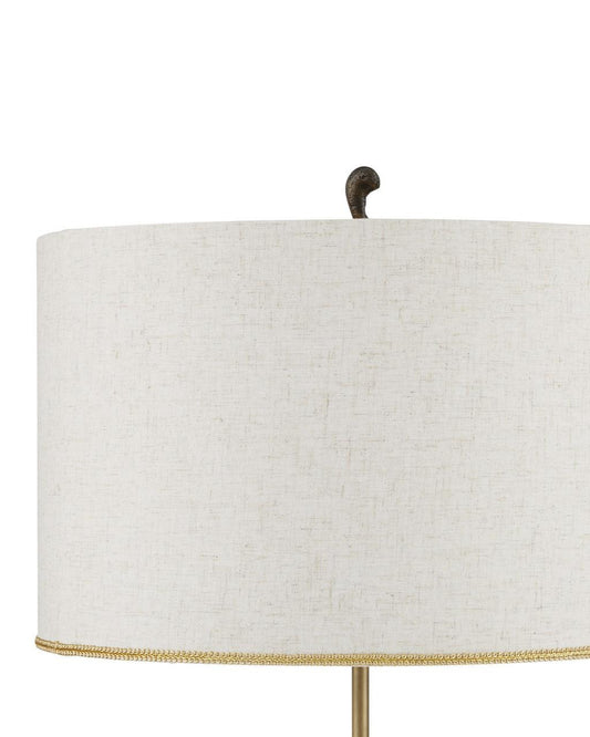 Currey and Company Codorniz Brass Table Lamp