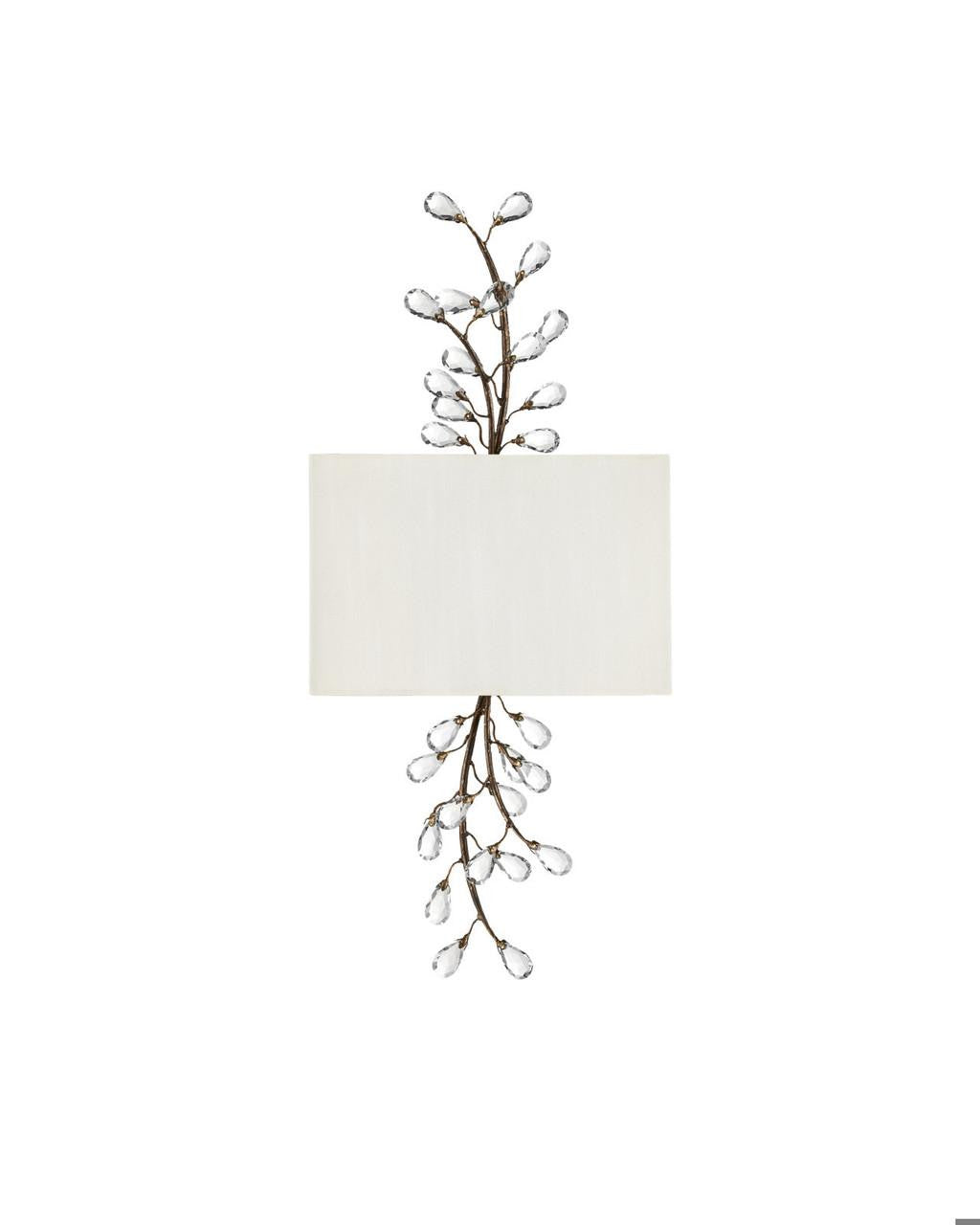 Currey and Company Crystal Bud Tall Wall Sconce