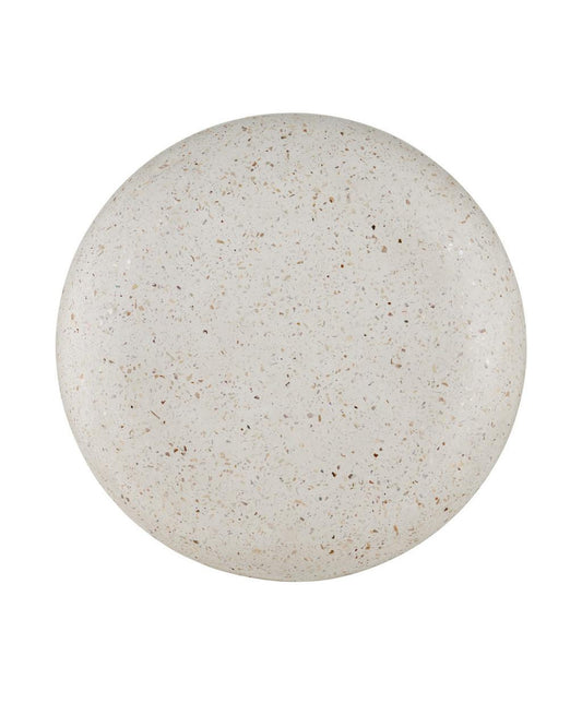 Currey and Company Cusani Ivory Terrazzo Stool