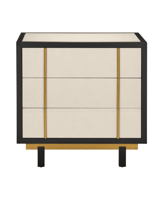 Currey and Company Deanna Raffia Nightstand