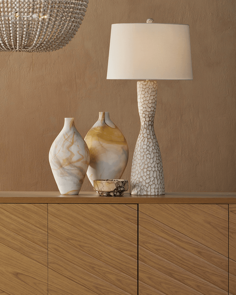 Currey and Company Edwell Whitewash Table Lamp