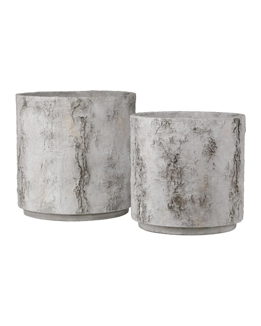 Currey and Company Faux Birch Medium Planter
