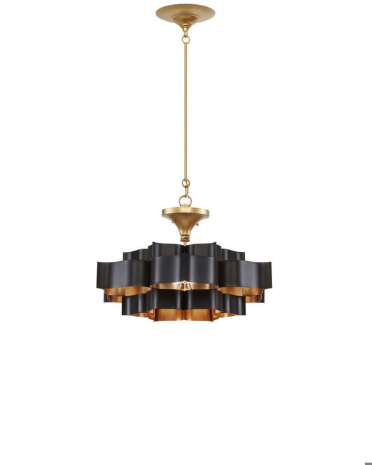Grand Lotus Small Chandelier - Black