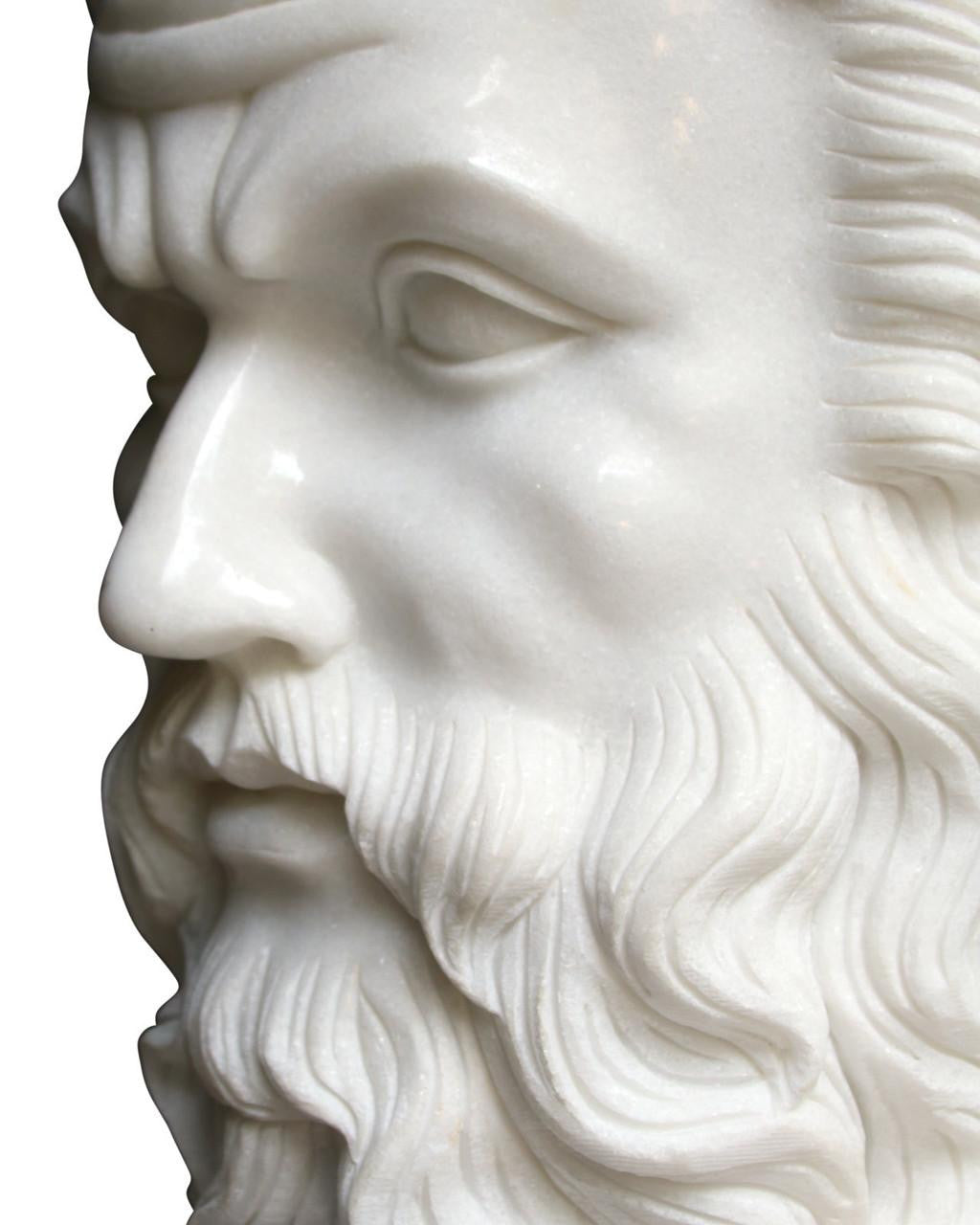 Currey and Company Hector Marble Bust Sculpture