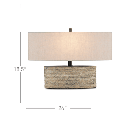 Currey and Company Innkeeper Rustic Oval Table Lamp