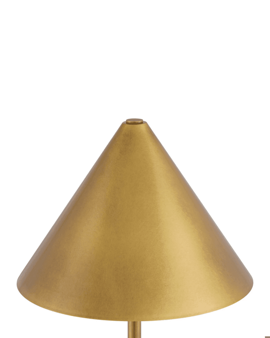 Currey and Company Journey Green & Brass Cordless Table Lamp