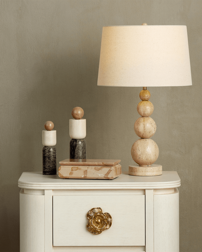 Currey and Company Leslie Rosa Marble Box