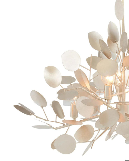 Currey and Company Lunaria Large Silver Chandelier