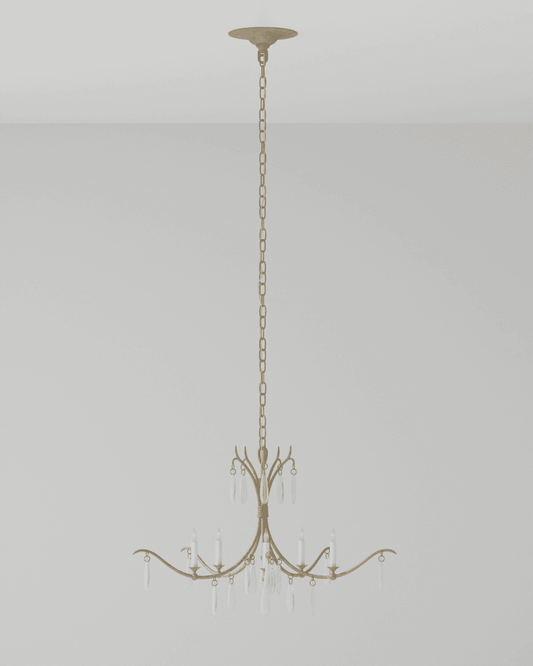 Currey and Company Marshallia Small Gold Chandelier