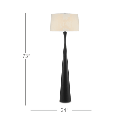 Currey and Company Montenegro Black Floor Lamp
