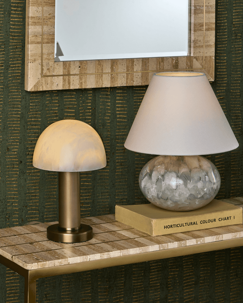 Currey and Company Odette White Table Lamp
