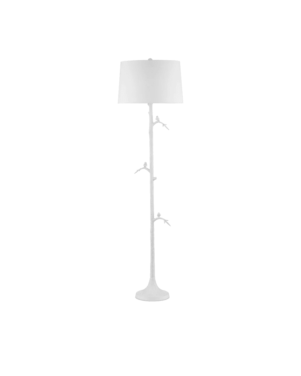 Currey and Company Piaf White Floor Lamp