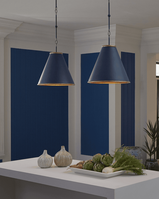 Currey and Company Pierrepont Large Blue Pendant