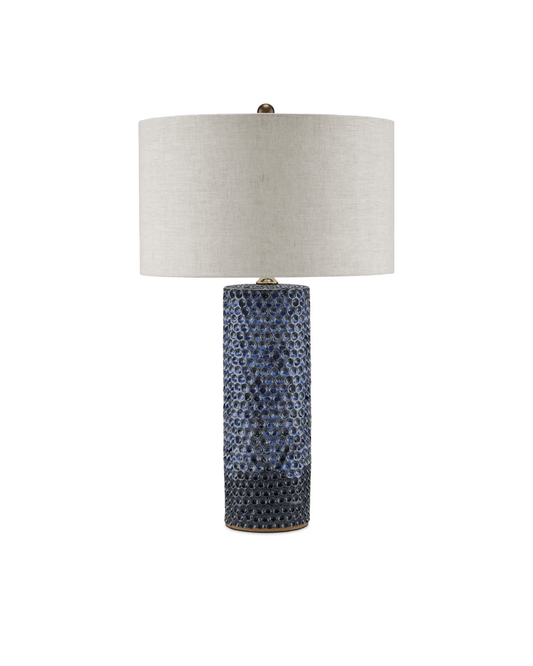 Currey and Company Polka Dot Blue Table Lamp