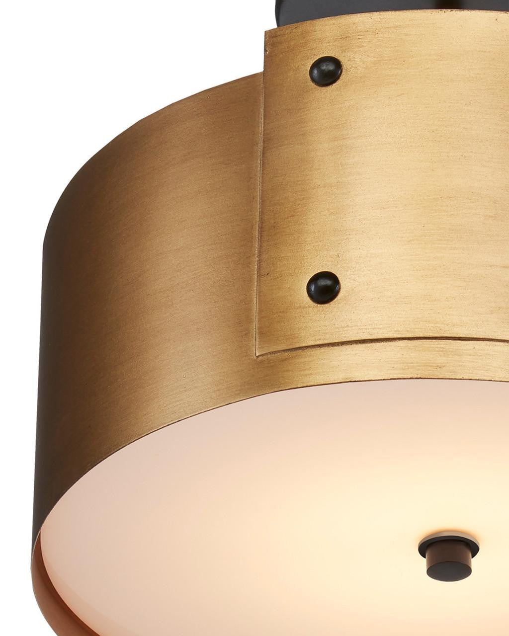 Currey and Company Ritsu Brass Semi-Flush Mount
