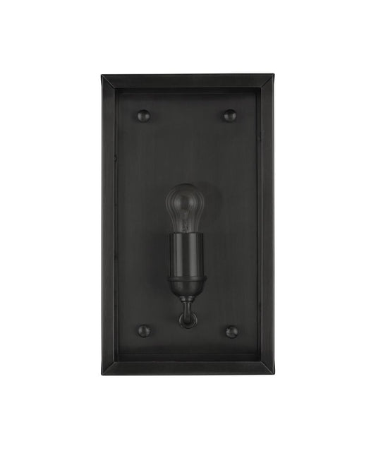 Currey and Company Royster Black Outdoor Wall Sconce