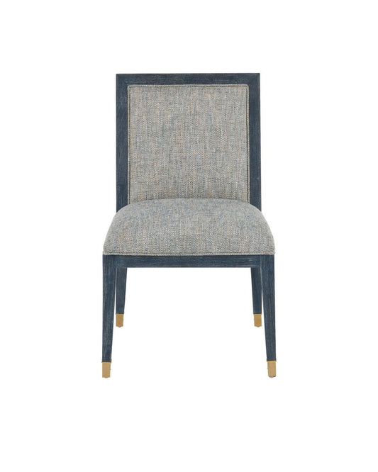 Currey and Company Santos Vintage Navy Side Chair, Barrett Dusk