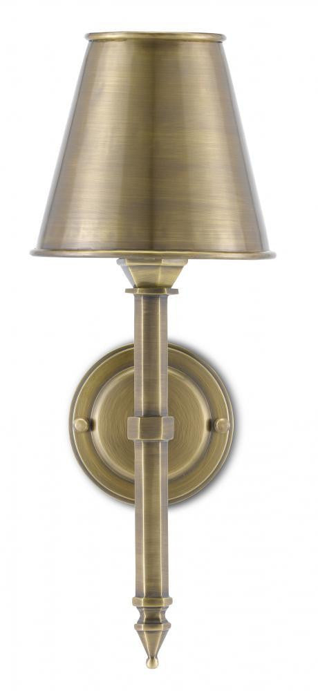 Currey and Company Wollaton Brass Wall Sconce