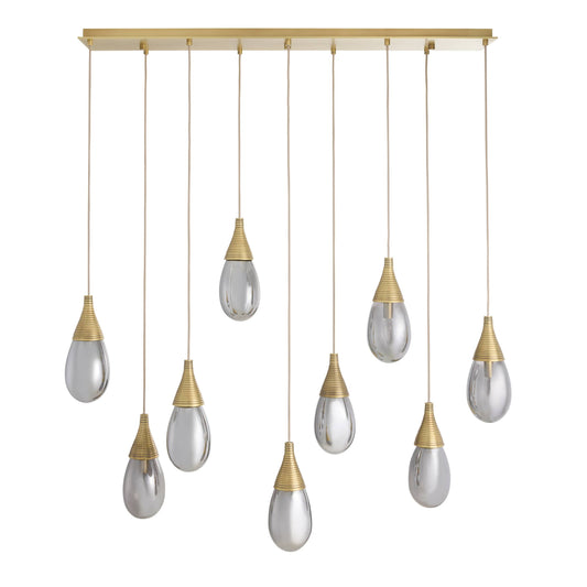 Arteriors Home Giselle Linear Multi-Port Chandelier Smoke Luster