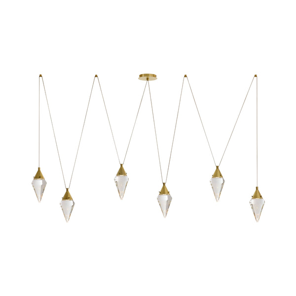 Arteriors Home Berkley Multi-Drop Chandelier Antique Brass
