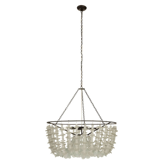 Arteriors Home Cyprus Beaded Chandelier Organic Frosted