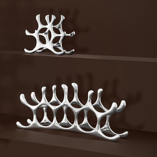 Eichholtz Alboran Wine Rack, Medium, Fits 9 Bottles, Polished Aluminum, 22.05"W (104996 YV0J03YP4K)