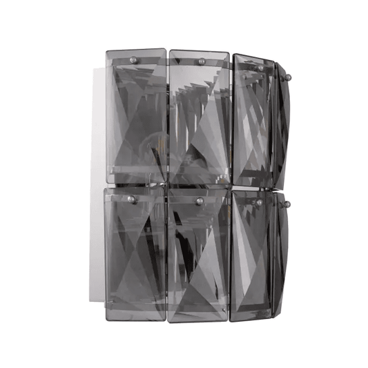 Eichholtz Amazone Wall Sconce, 3-Light, Nickel, Smoke Glass, 12.2"W (113979UL YV0J041YLR)
