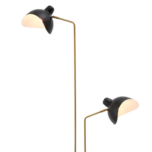 Eichholtz Asta Floor Lamp, 2-Light, Antique Brass, Black, 80.71"H (115462UL ), Eichholtz 115462UL YV0J03YXZZ