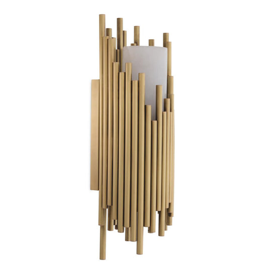Eichholtz Bartoli Wall Sconce, 1-Light, Antique Brass, Alabaster, 5.91"W (114448UL YV0J041YLW)