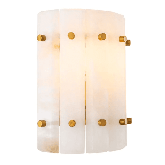 Eichholtz Blason Wall Sconce, 1-Light, Antique Brass, Alabaster, 8.66"W (116689UL YV0J041YM1)