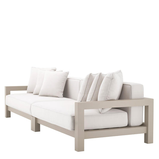 Eichholtz Cap-Antibes Outdoor Sofa, Off-White Sunbrella Canvas, Sand, 107.68"W (113651 YV0J041RT1)