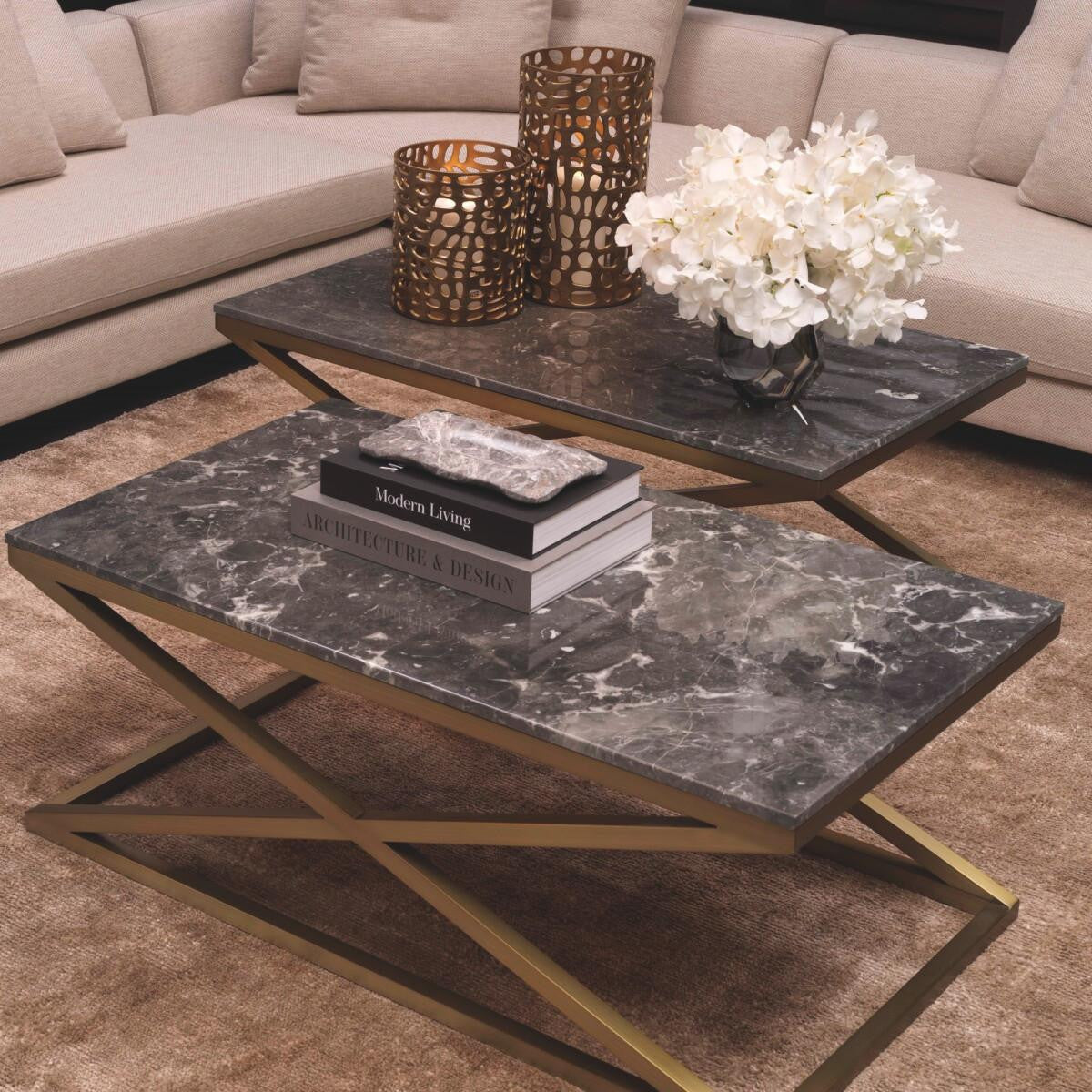Eichholtz Criss Cross Coffee Table - Brass