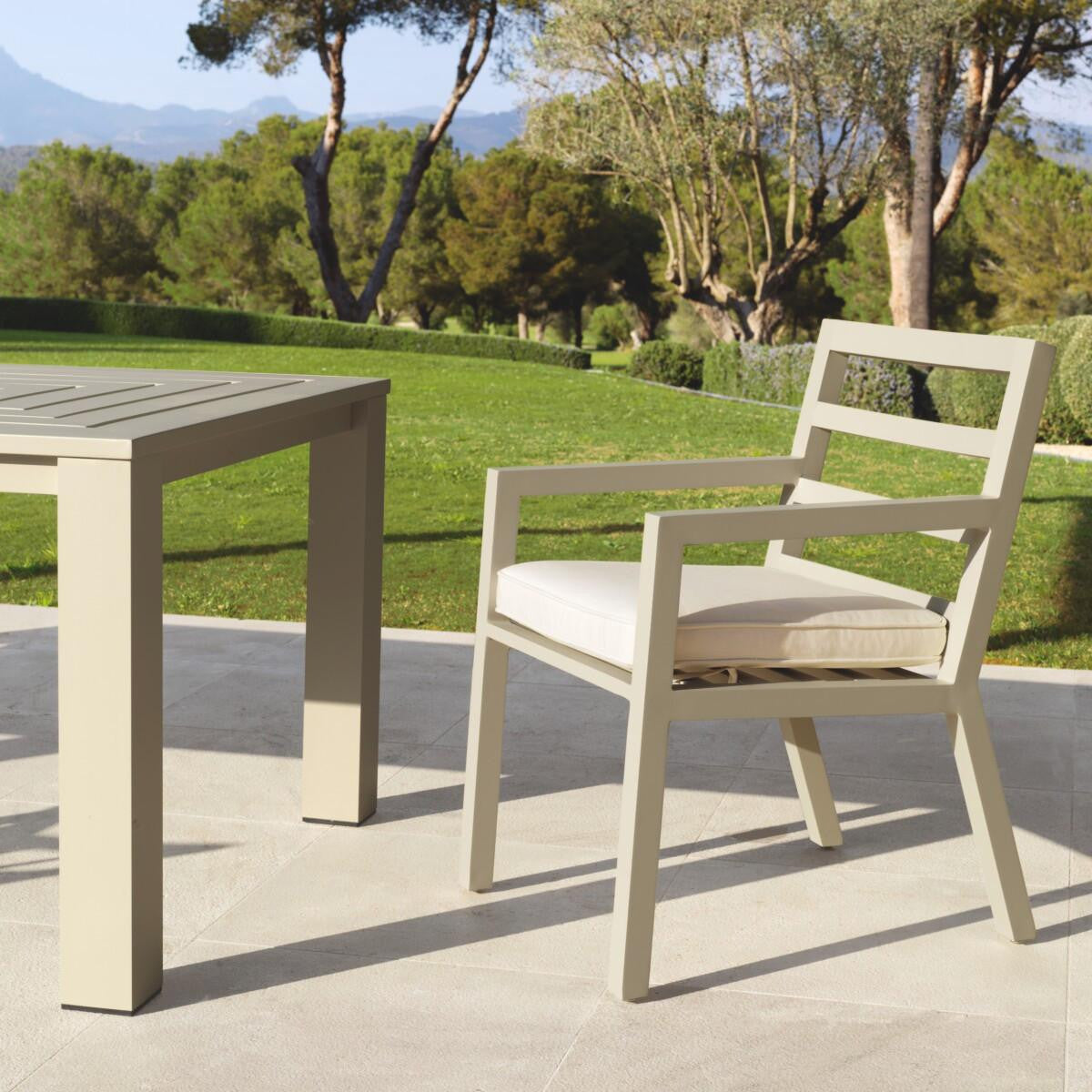 Eichholtz Delta Outdoor Dining Chair, Off-White Sunbrella Canvas, Sand, 21.85"W (113654 YV0J041RRD)