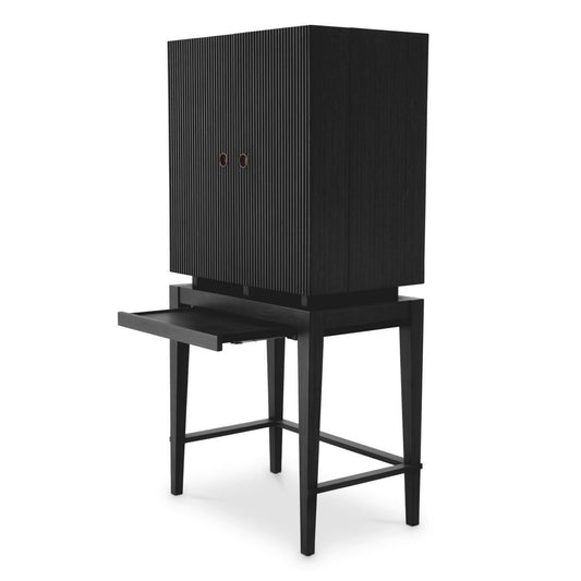 Eichholtz Dimitrios Wine Cabinet, Charcoal Gray, Bronze, 32.48"W (114479 YV0J041ZKV)