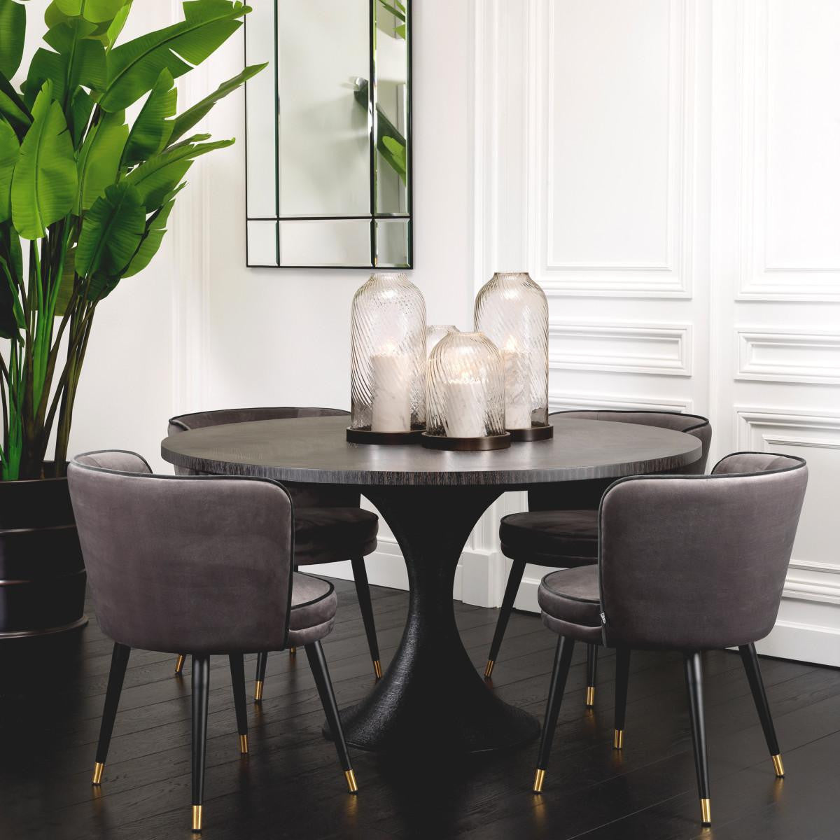 Eichholtz Melchior Round Dining Table - Black