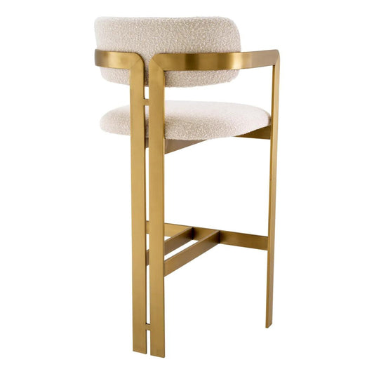Eichholtz Donato Counter Stool Black, Brushed Brass