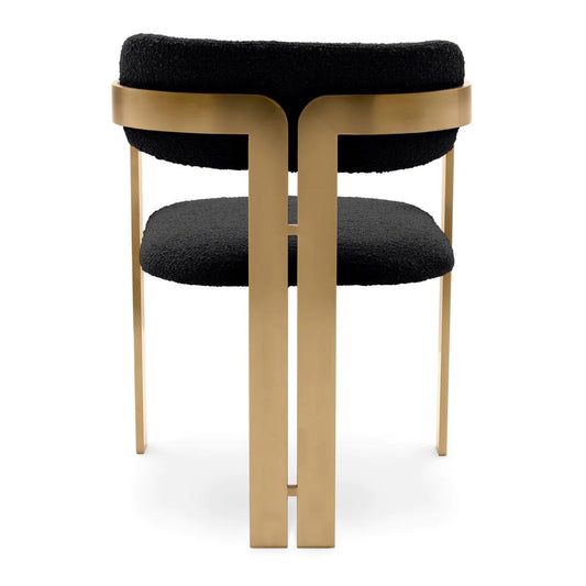 Eichholtz Donato Dining Chair Cream, Brushed Brass
