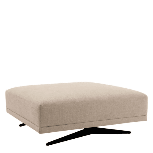 Eichholtz Endless Ottoman, Avalon Sand Fabric, Black Legs, 16.14"H (A114822 YV0J041QV8)