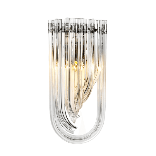 Eichholtz Greco Wall Sconce, 1-Light, Nickel, Clear Glass, 7.09"W (109534UL YV0J041YMP)