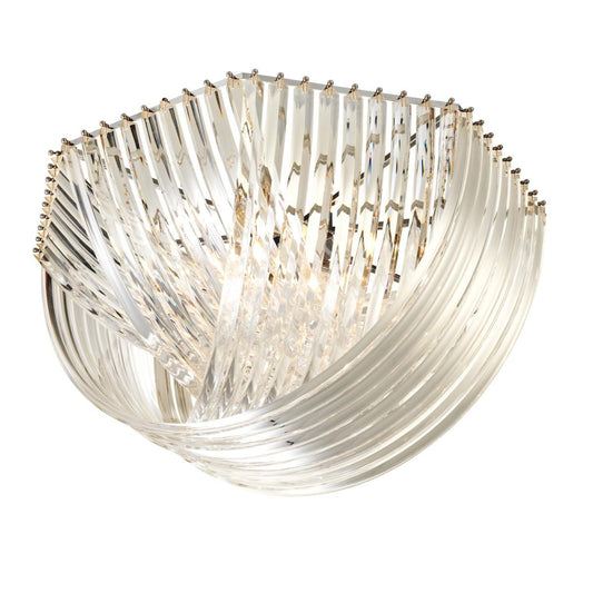Eichholtz Hyeres Flush Mount, 4-Light, Clear Acrylic, Nickel, 35.43"W (111840UL YV0J03YT3G)