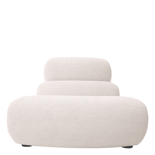 Eichholtz Lindau Sectional Sofa Outside Corner, Lyssa Off-White Fabric, Black Feet, 40.94"W (A116816)