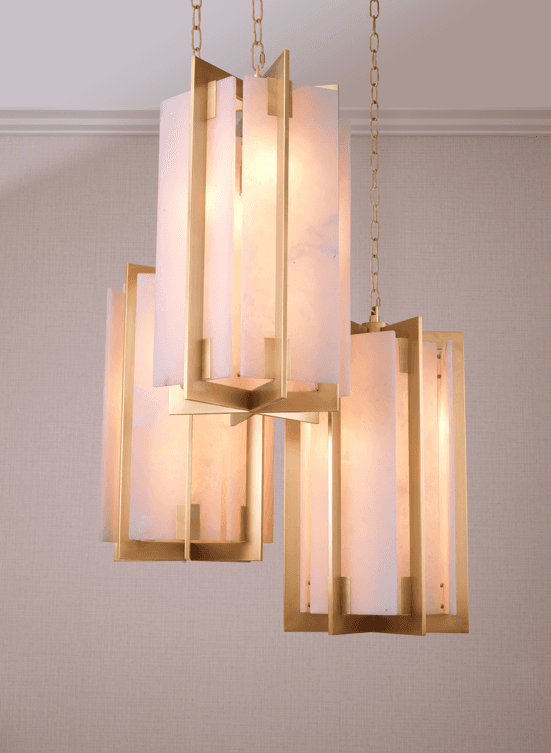 Eichholtz Lugano Pendant, 5-Light, Antique Brass, Alabaster, 15.75"W (116085UL YV0J03YU3T)